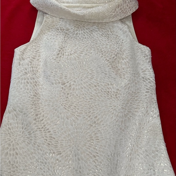 Michael Kors Sleeveless Cocktail Dress Size 6 Metallic Gold/Ivory Blend - Picture 8 of 9